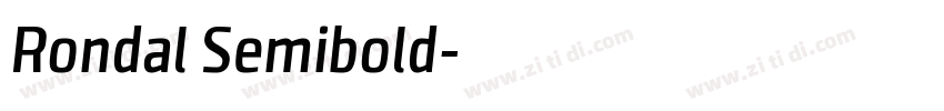 Rondal Semibold字体转换